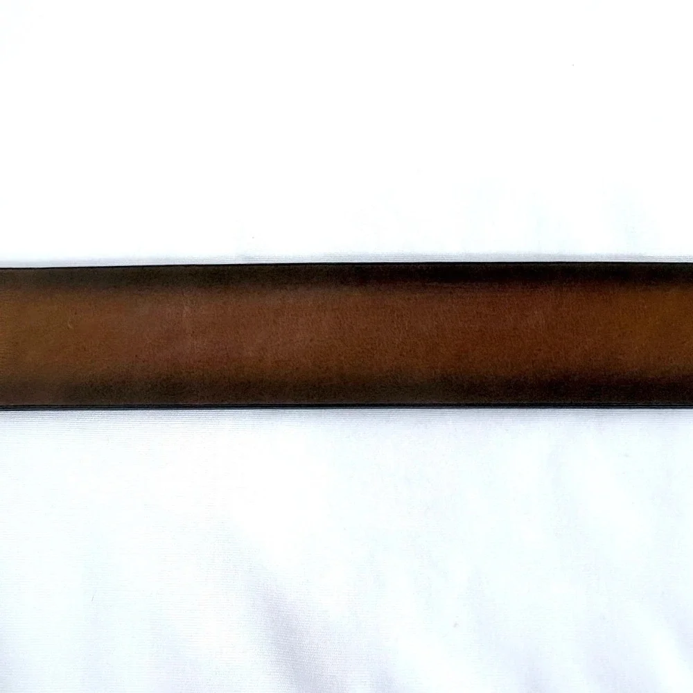 Lebrutt Belt Brown Genuine Italian Leather Made in Canada Size 34 Ombre‎ 1.5in